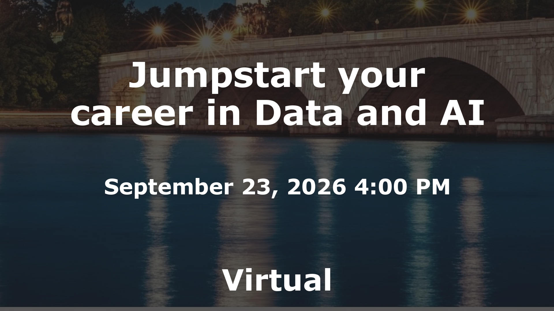 Jumpstart your career in Data and AI event image
